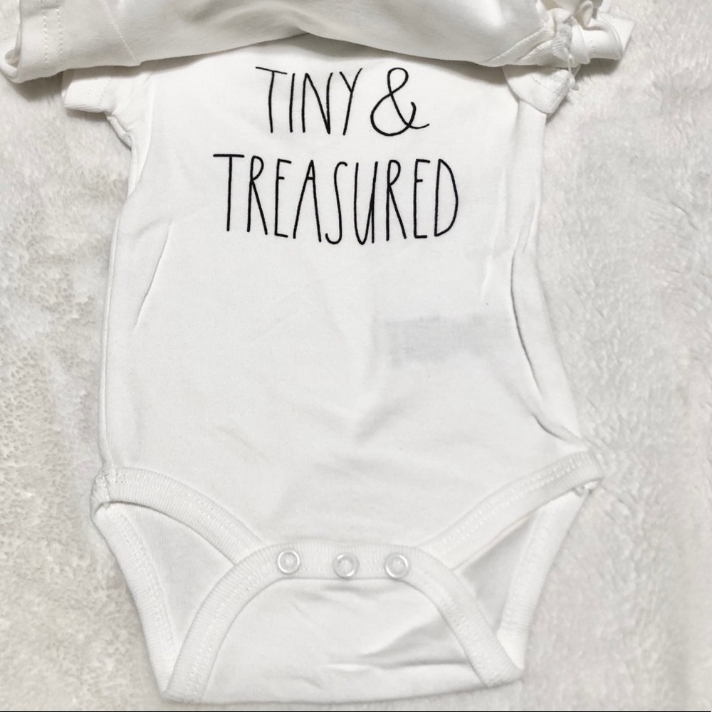 New Rae Dunn 3pk PRETTY EYES CHUBBY THIGHS Bodysuits - Picture 4 of 4
